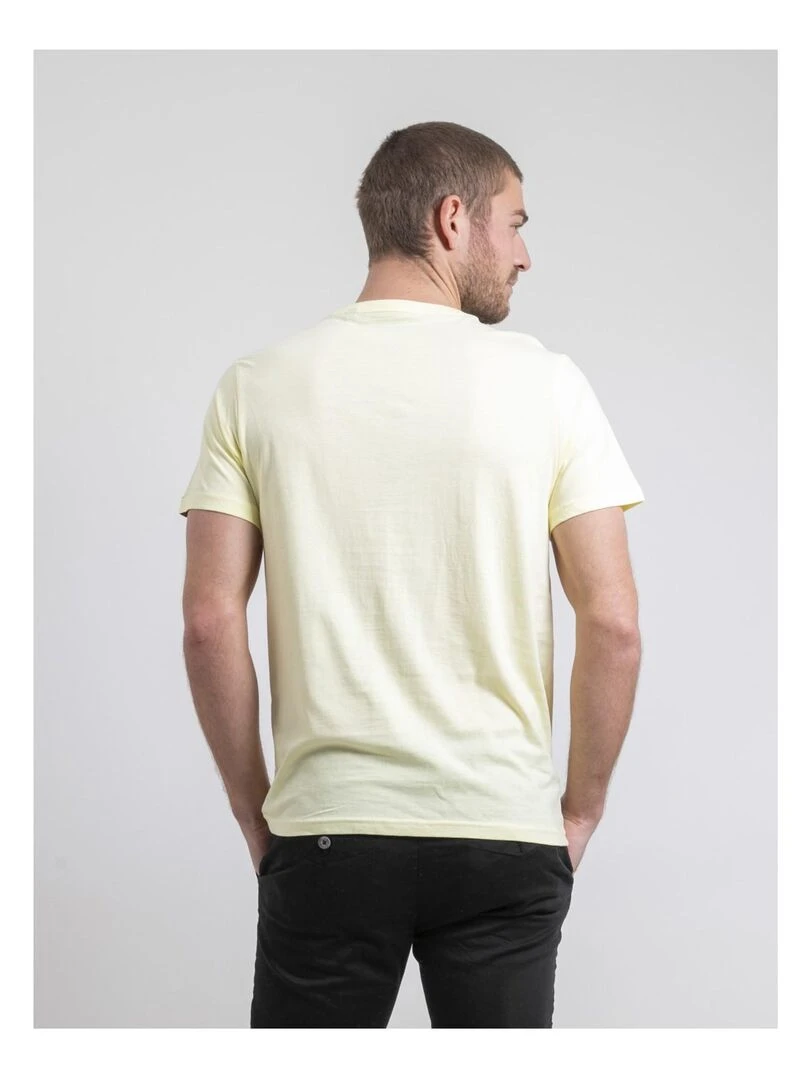 T shirt col rond pur coton NEVOLTA Jaune