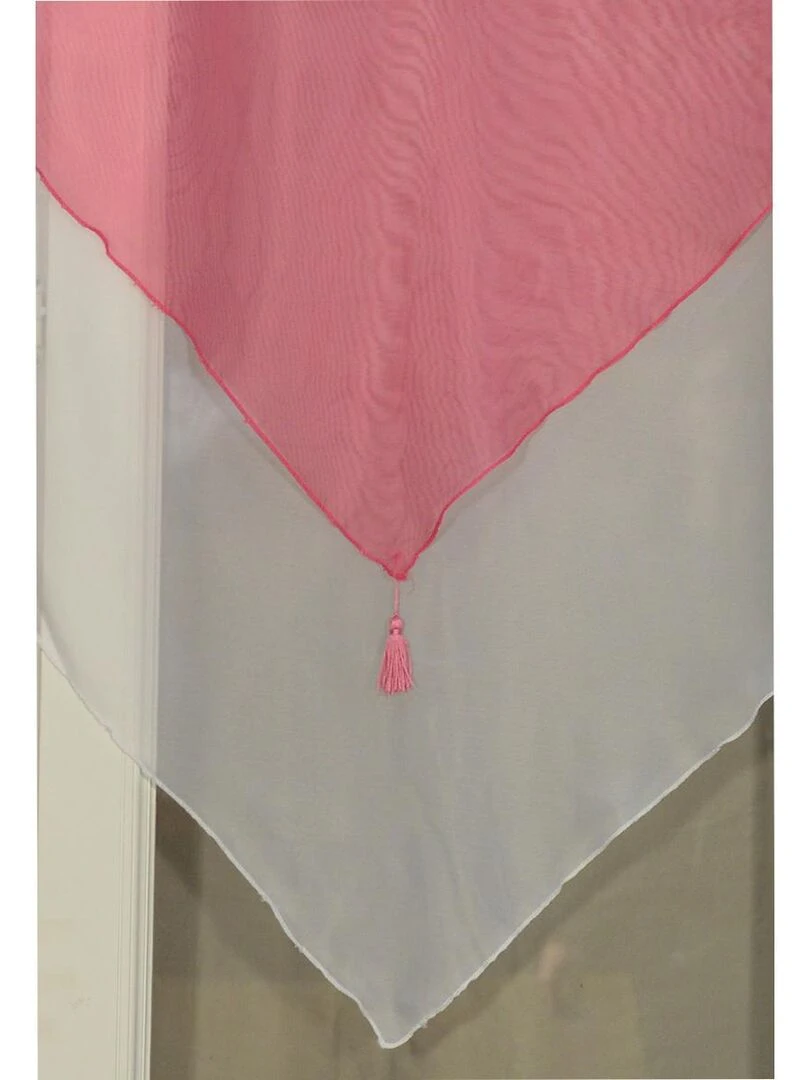 Paire de double vitrages à pompon Rose