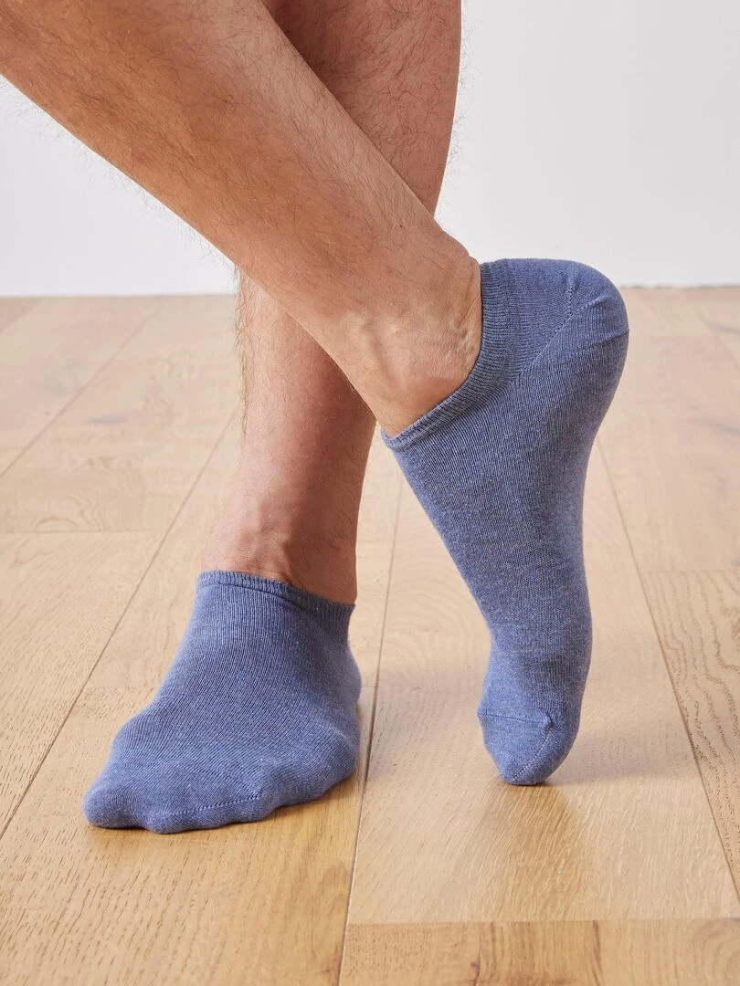 Lot de 2 paires de socquettes invisibles   Damart   Bleu foncé