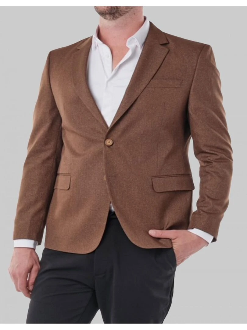 Veste Slim fit 2 boutons Kebello Marron