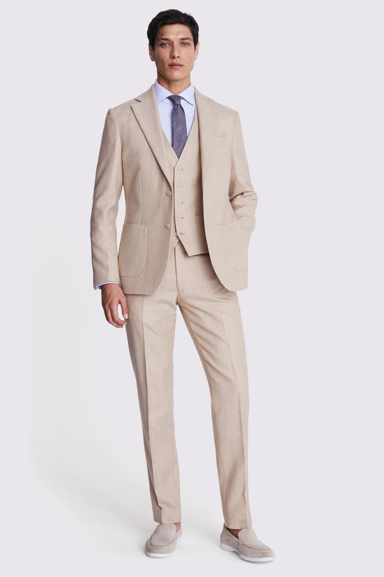 Tailored Fit Camel Twill Jacket   Buy Online at Moss