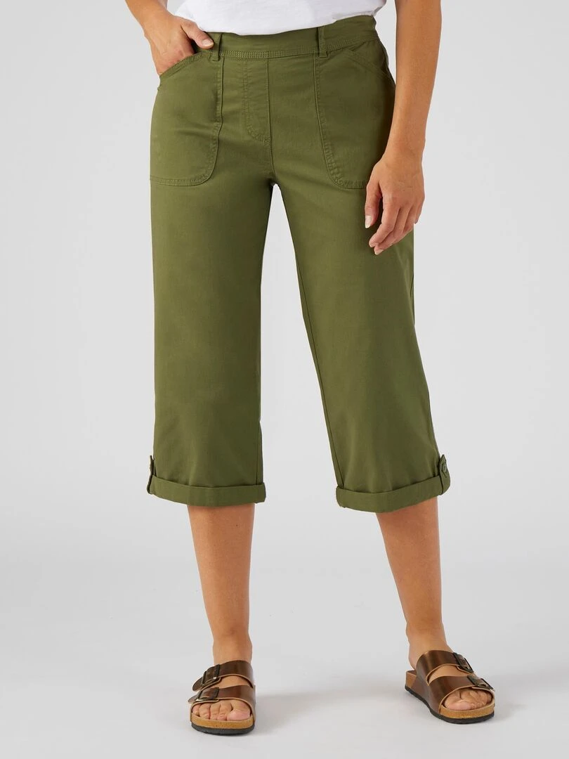 Pantalon 7/8ème transformable Damart Kaki