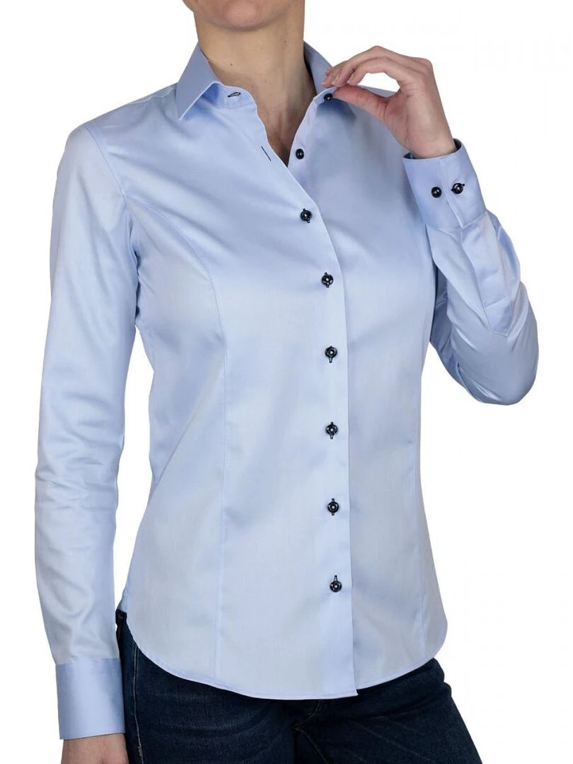 Chemise unie KRYSTAL Bleu ciel