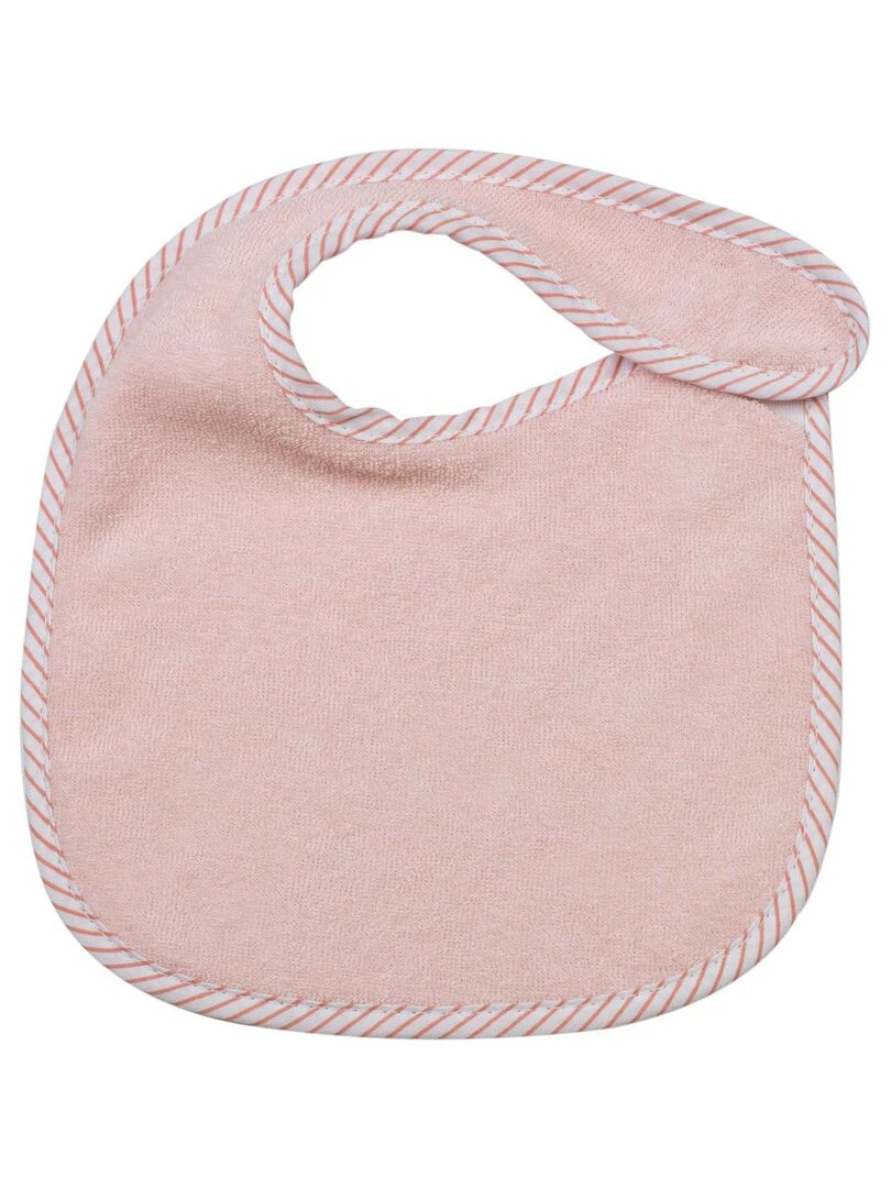 Lot de 7 bavoirs de naissance à velcro roses   Rose