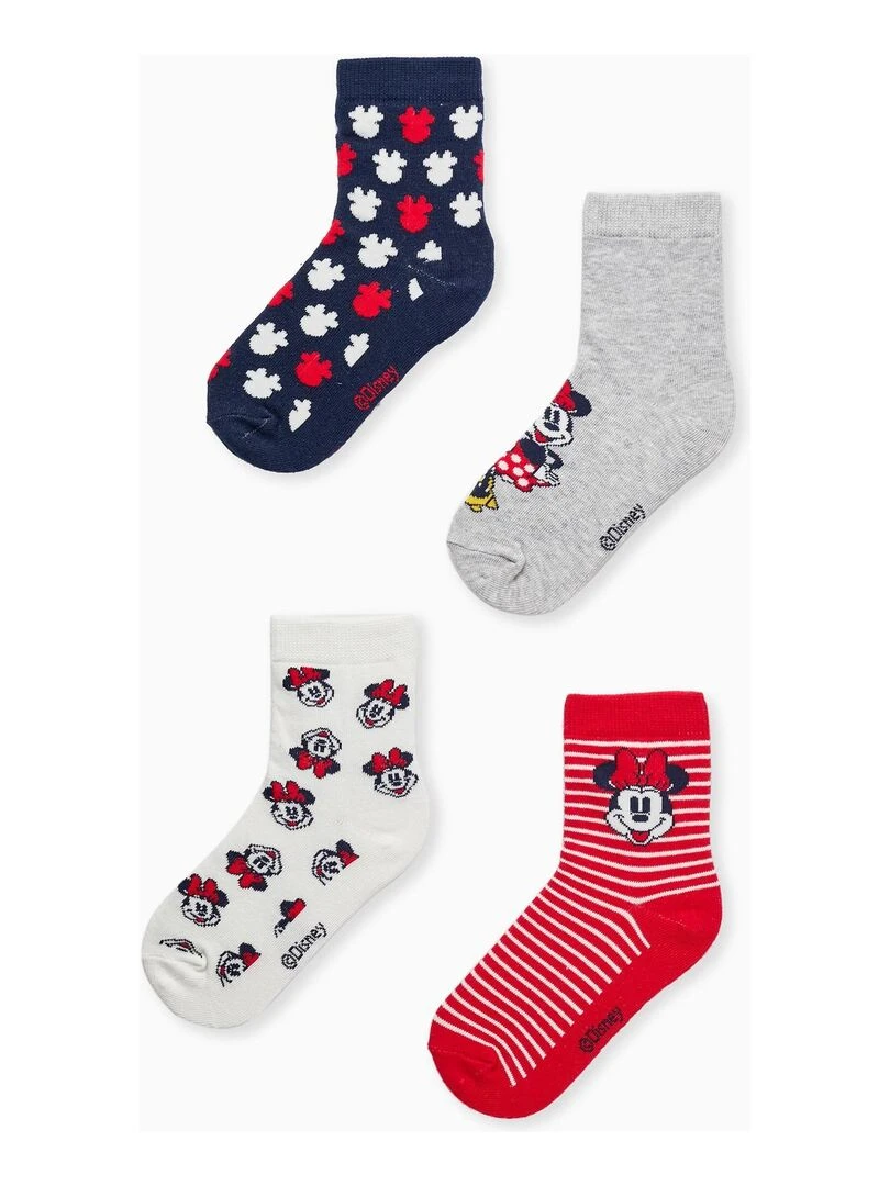 Pack 4 Paires de Chaussettes pour Fille 'Minnie' MINNIE Multicolore