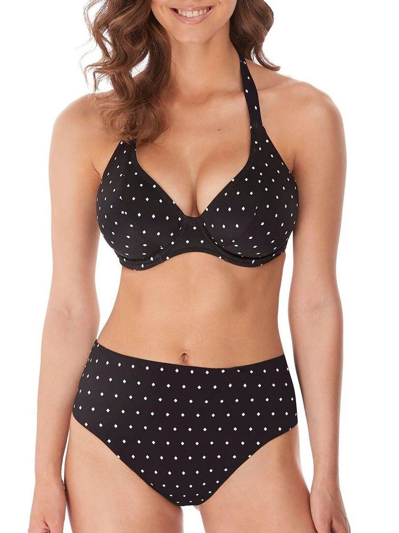 Haut de maillot tour de cou à armatures Jewel cove Noir