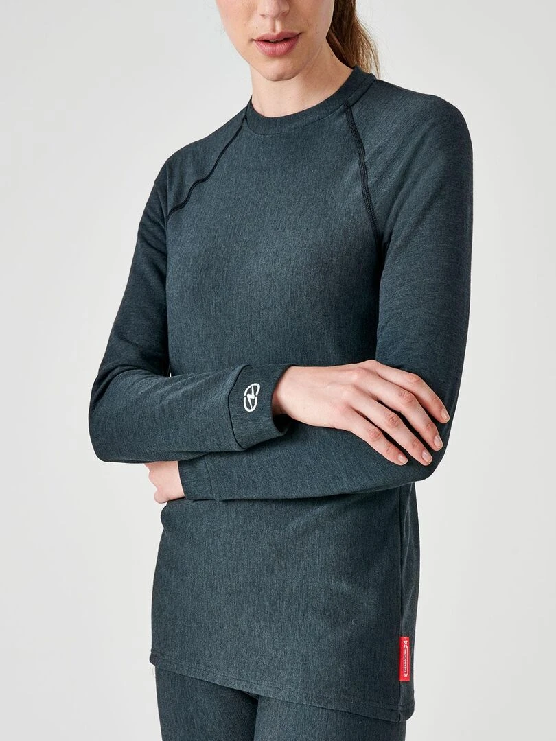 T shirt col rond Comfort Thermolactyl 4 femme DamartSport Noir