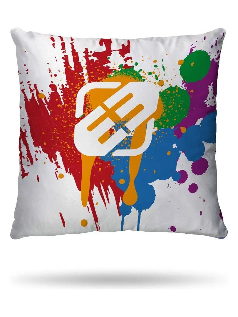 Housse de couette Freegun Paintcan 200x200 cm   100% Coton   Blanc