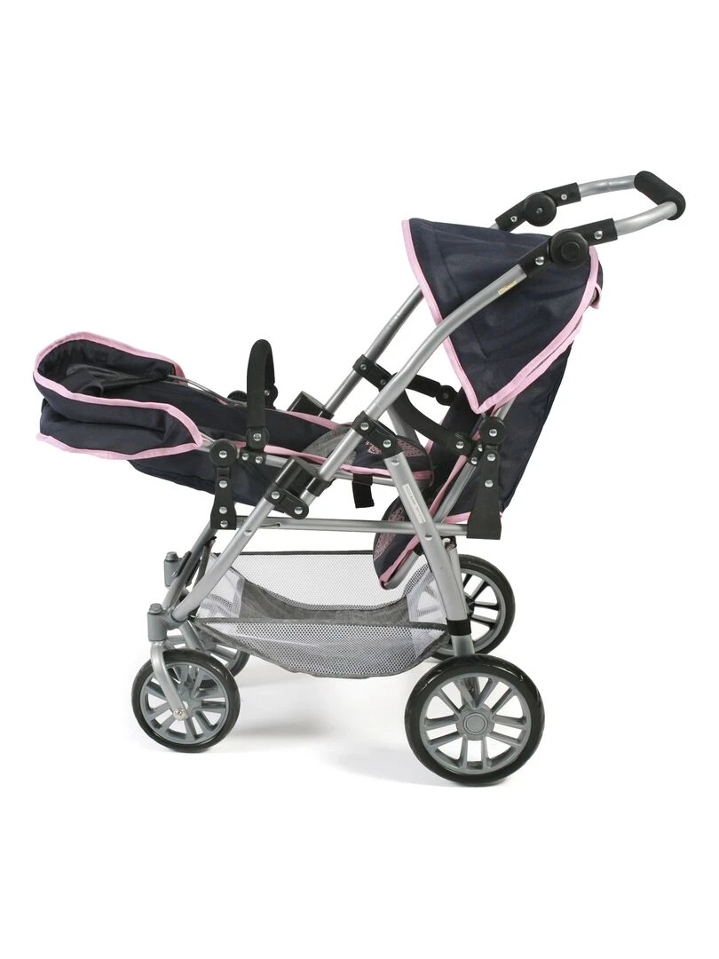 Le buggy Tandem Vario  Mélange bleu foncé   anthracite   rose   N/A