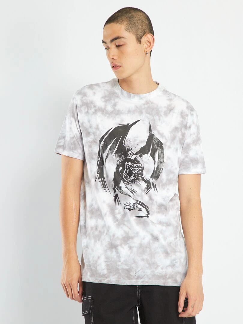 T shirt 'Yu Gi Oh!' en jersey GRISGris