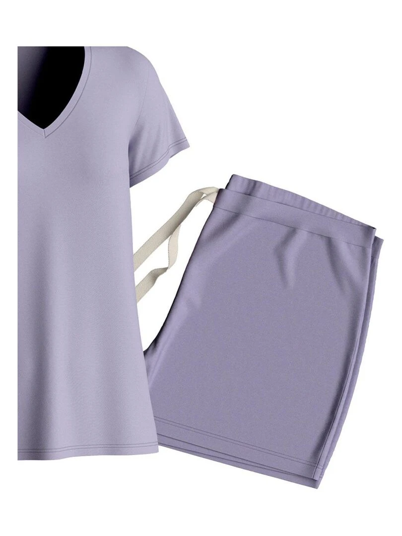 Ensemble pyjama à manches courtes Benita   Violet