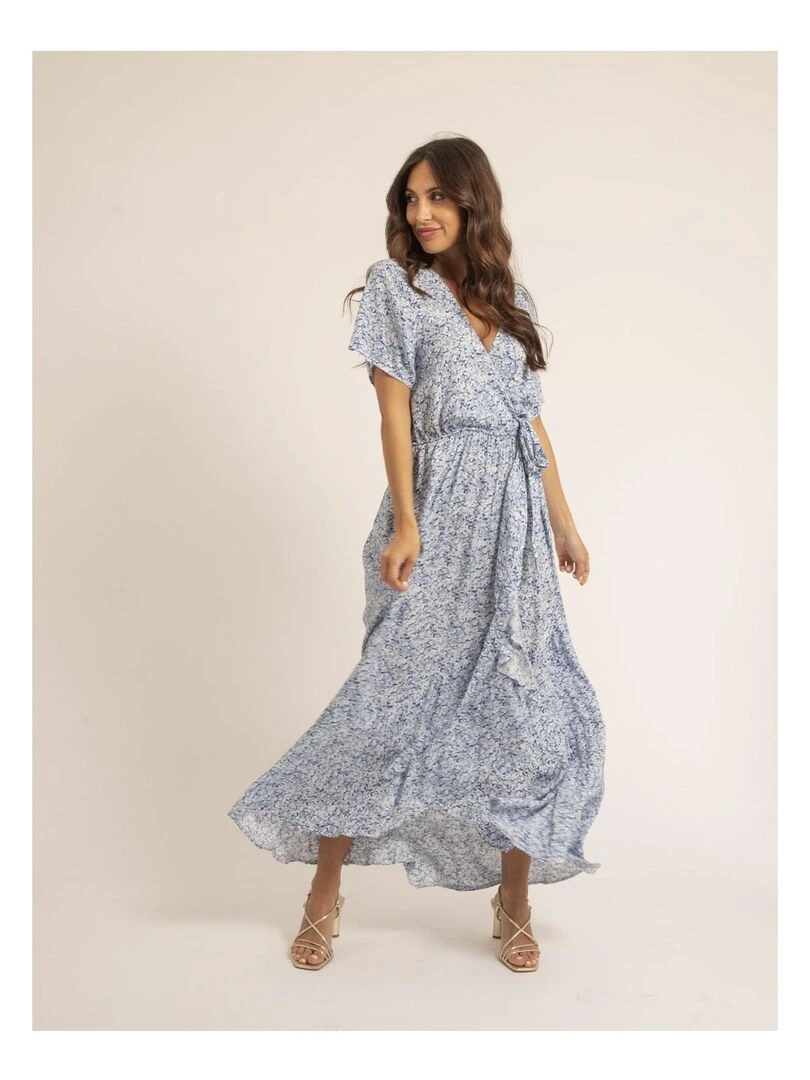 Robe longue motifs IGAELLE   Bleu