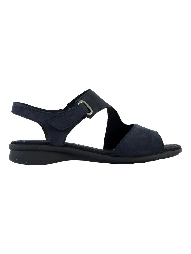 Sandale Plate Cuir Gabor Soft Nubuck Bleu