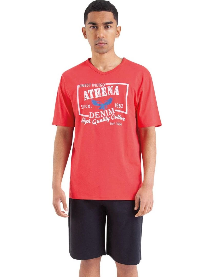 Pyjama court homme Ecopack Noir