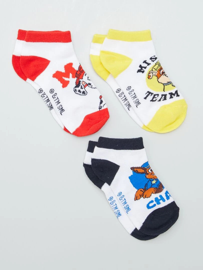 Lot de 3 paires de chaussettes 'Pat Patrouille' Blanc