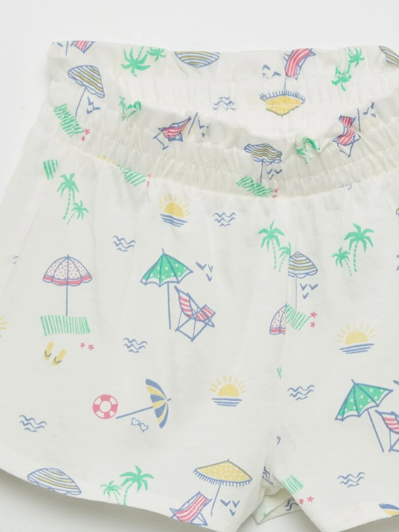 Lot de 2 shorts légers   2 pièces   Jaune