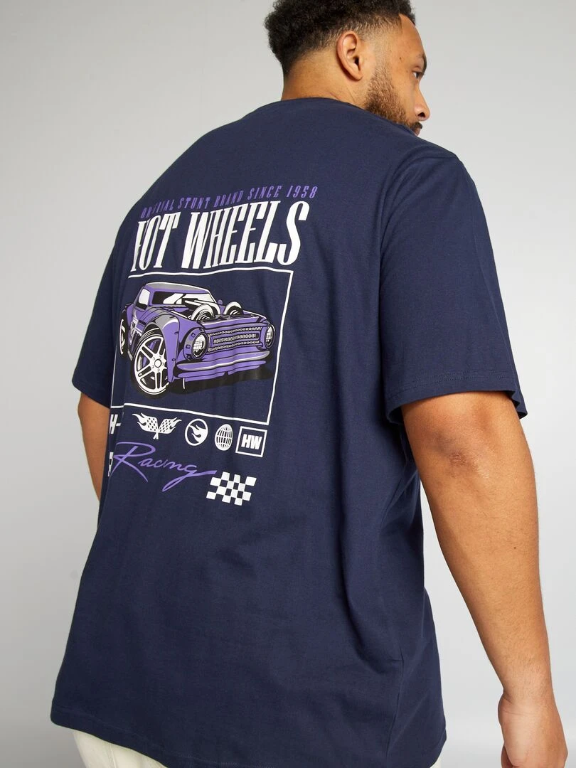 T shirt 'Hot Wheels' à col rond Bleu marine