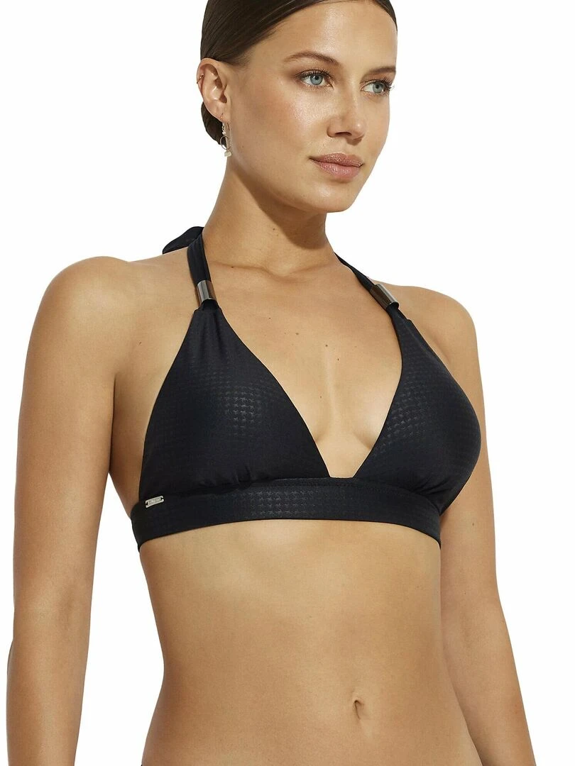 Haut maillot de bain triangle préformé Manhattan Noir