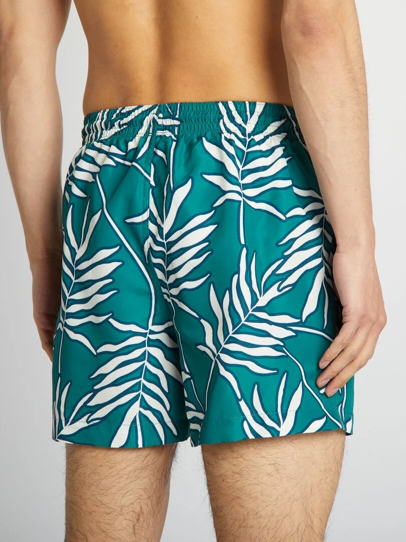 Short de bain à fleurs   Vert