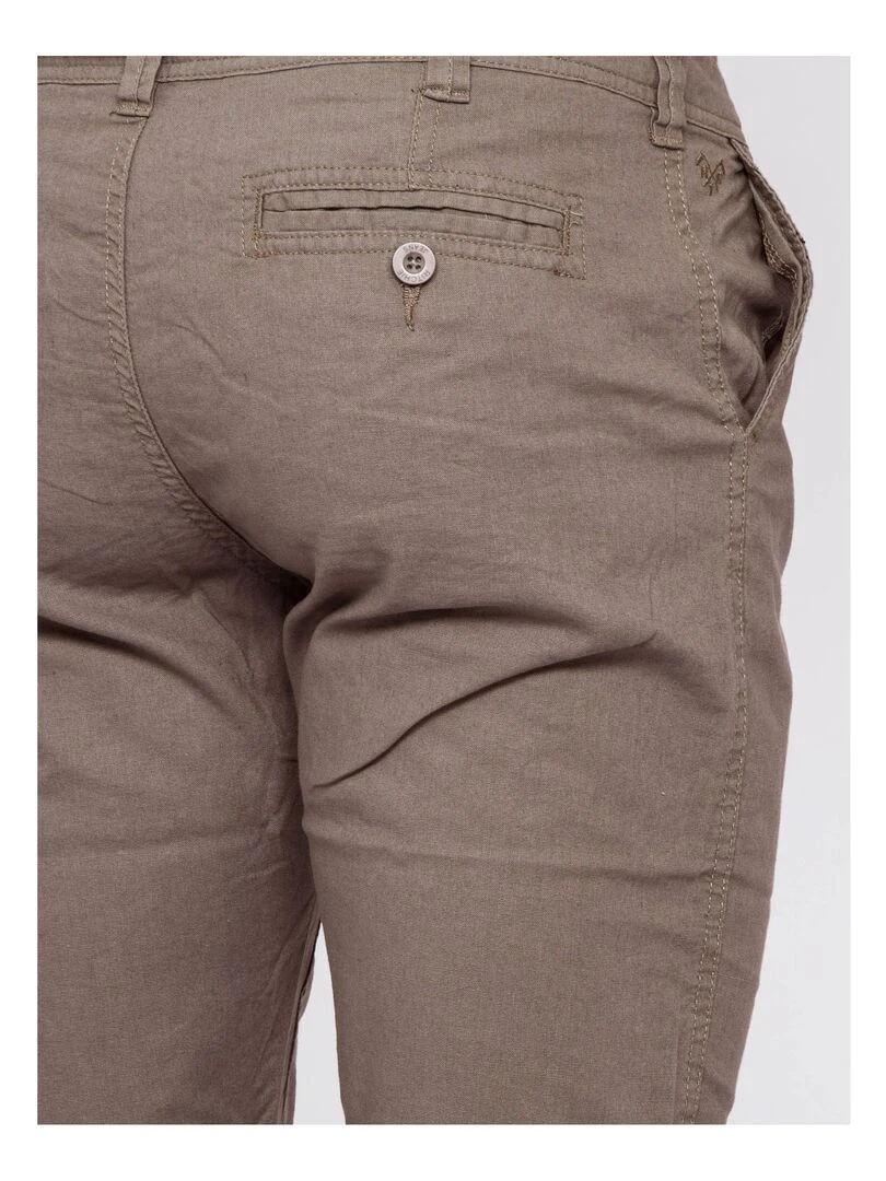 Bermuda chino lin BAGOLIN   Marron