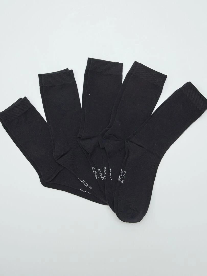 Lot de 5 paires de chaussettes Noir