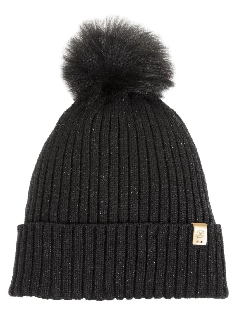 Bonnet Femme maille recyclée Noir   Noir