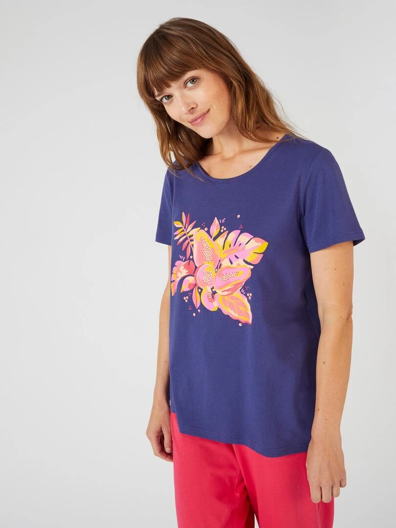 Pantacourt de pyjama en pur coton   Damart   Orange