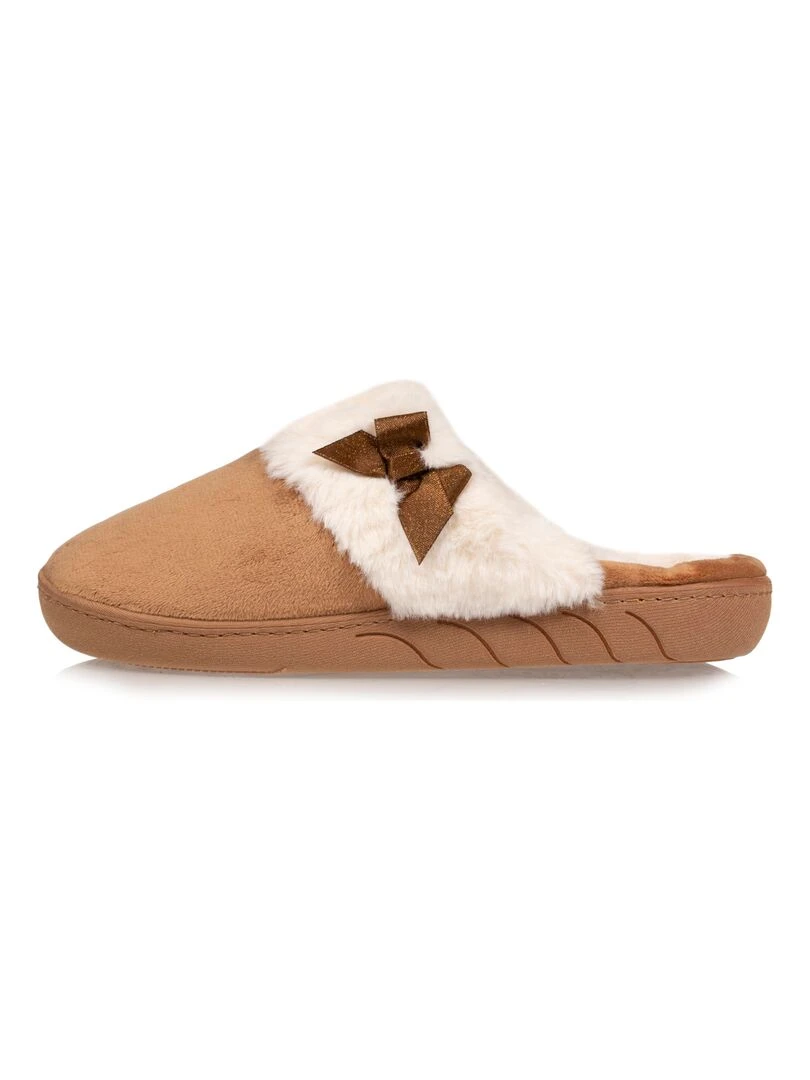 Chaussons mules Junior Camel Noeud   Marron