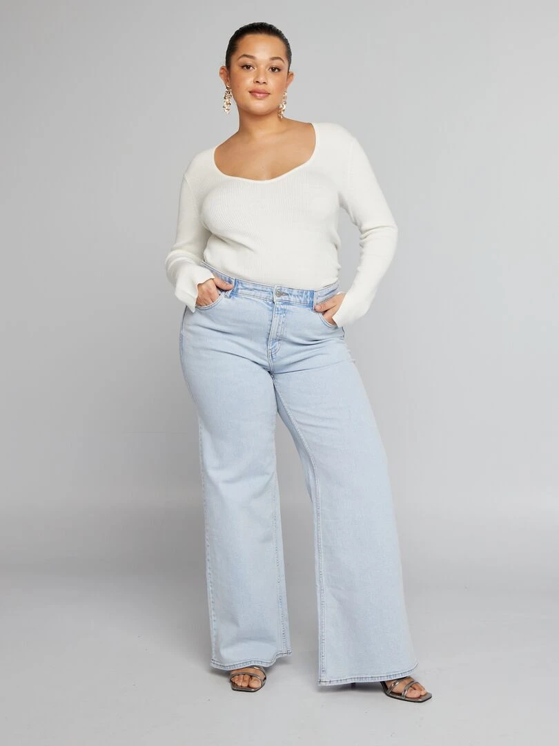 Jean wide leg / large   Bleu