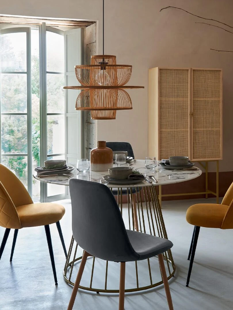 Suspension en bambou   Beige