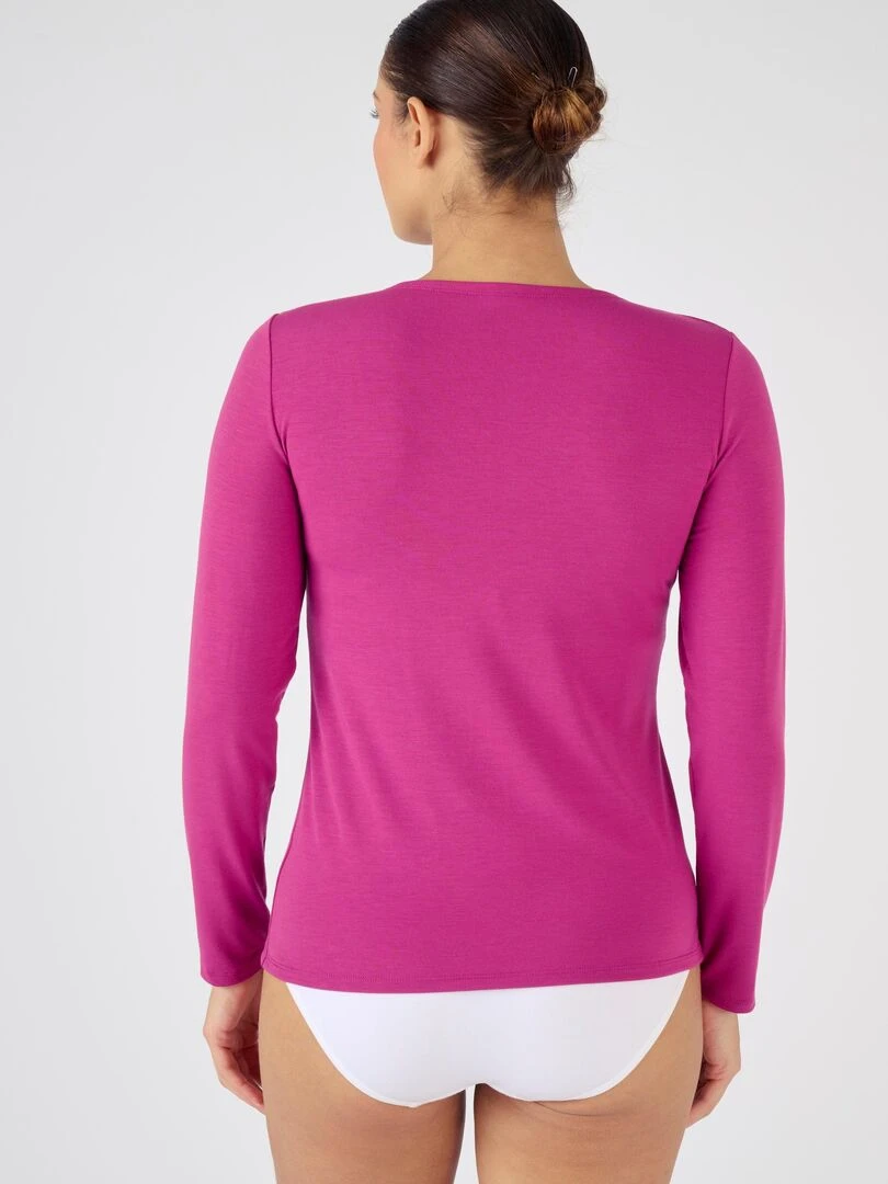 T shirt manches longues thermorégulant Evolutyl   Damart   Rose framboise