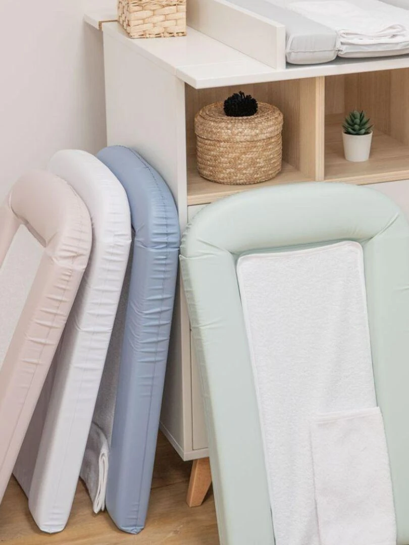 Matelas à langer avec 2 éponges amovibles Gris clair