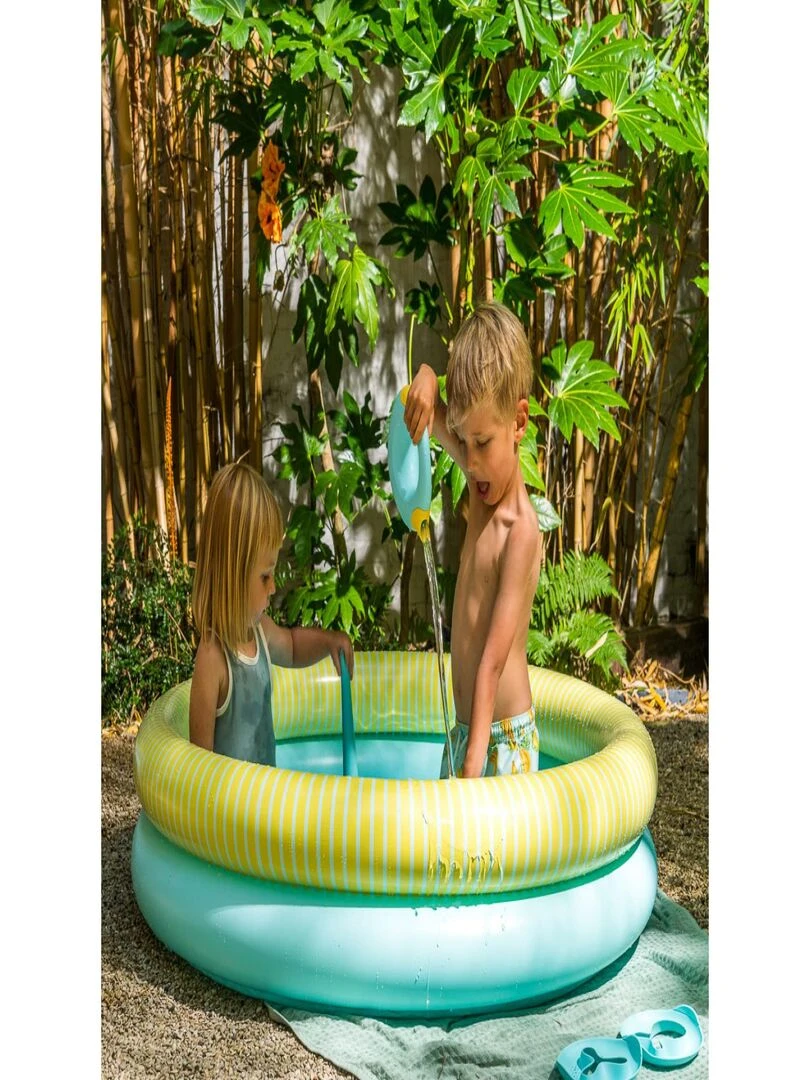 Piscine gonflable Dippy bleue et jaune banane (120 cm)   Bleu