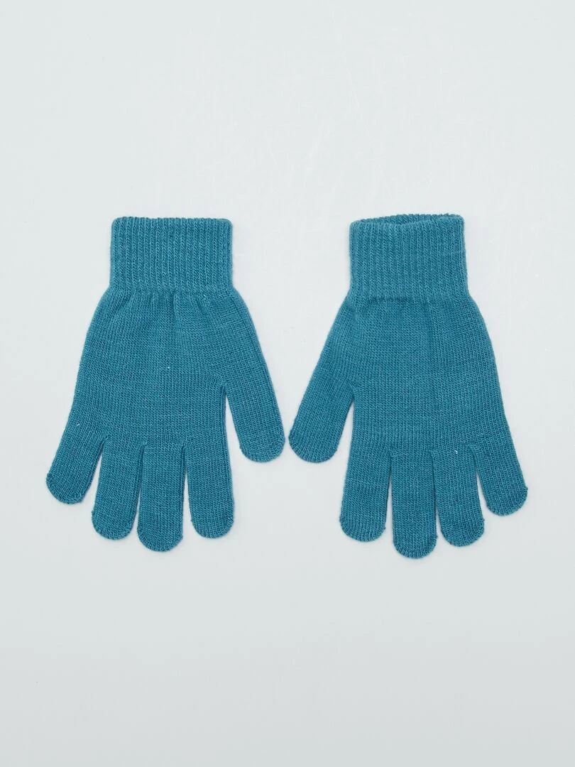 Lot de 2 paires de gants Bleu/Vert
