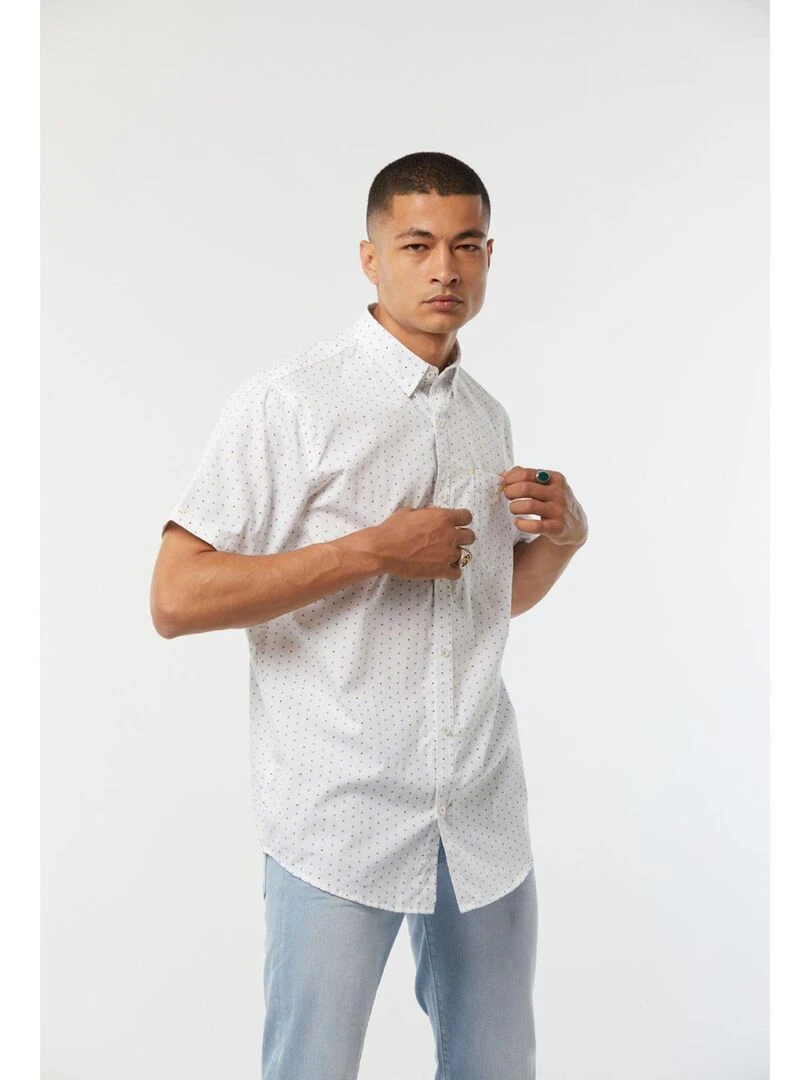 Lee Cooper   Chemise manches courtes coton comfort DANET   Blanc