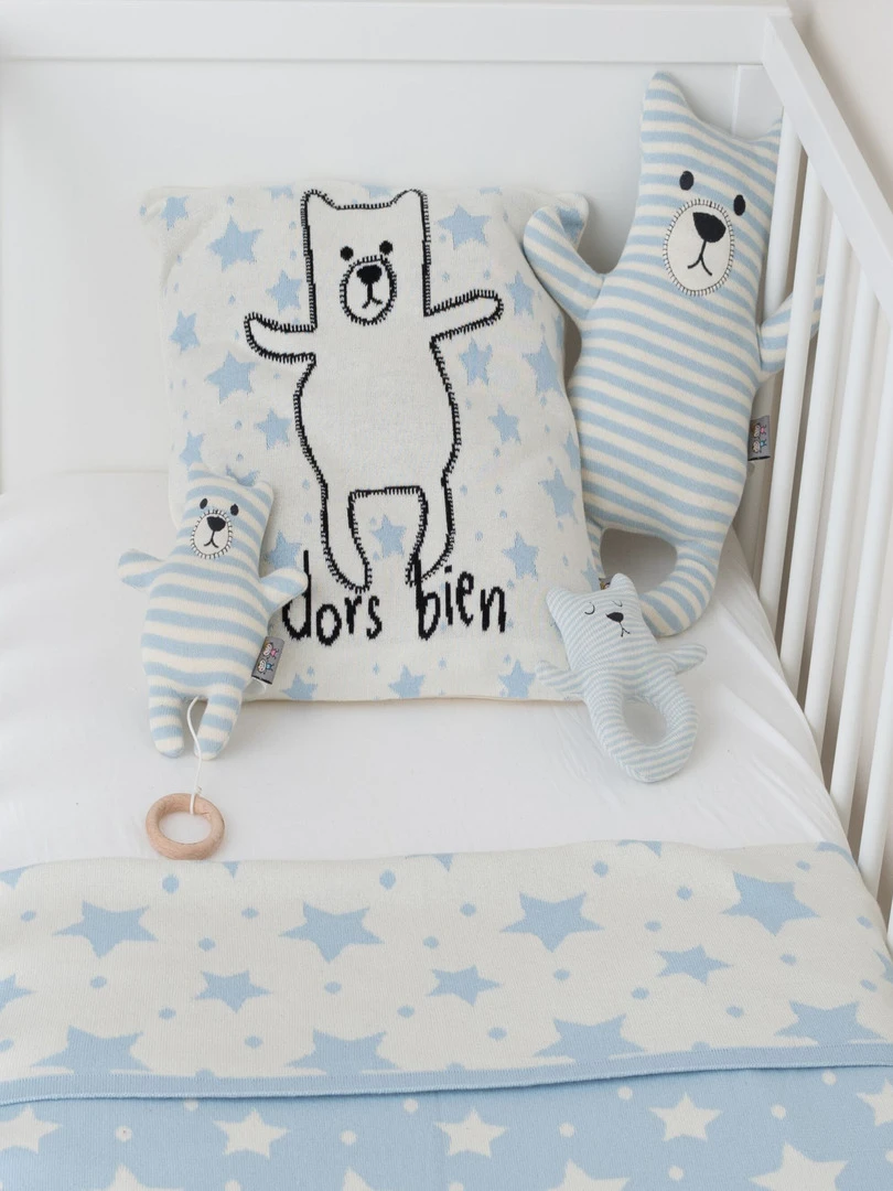 Hochet En Tricot De Coton Ourson N/A