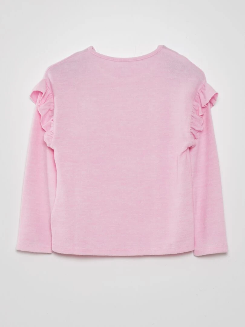 T shirt en maille doudou   Rose