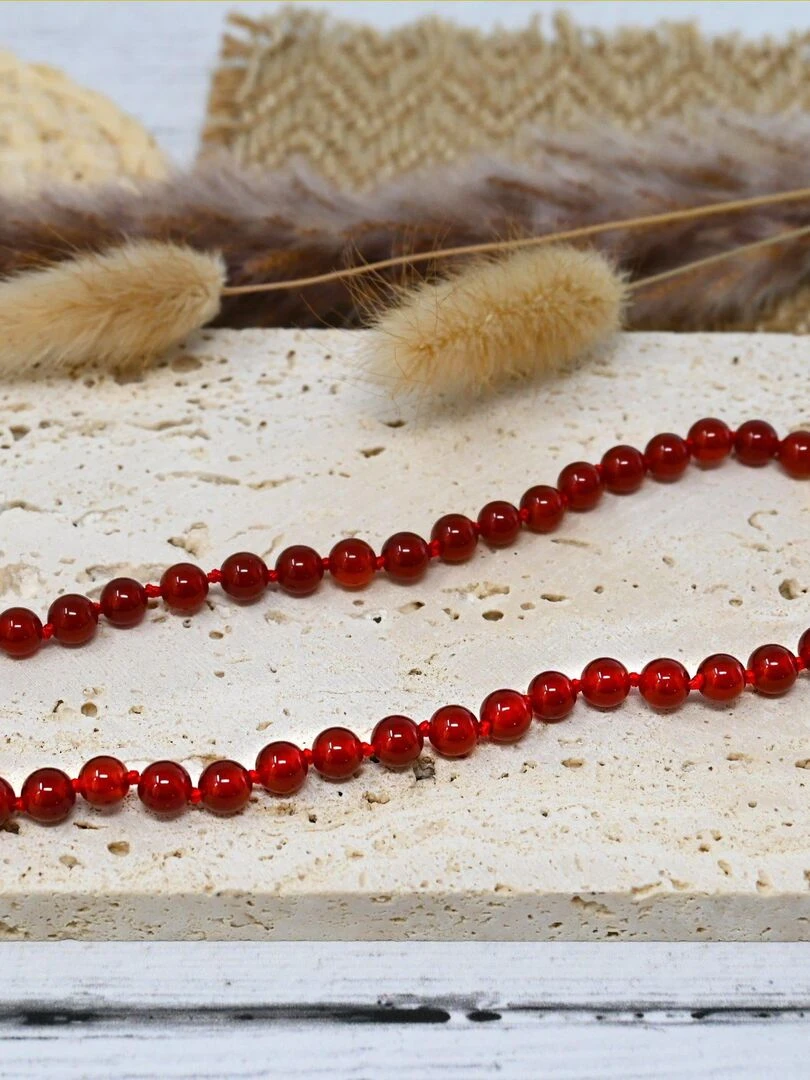 Collier Bébé Pierres naturelles : Cornaline Rouge