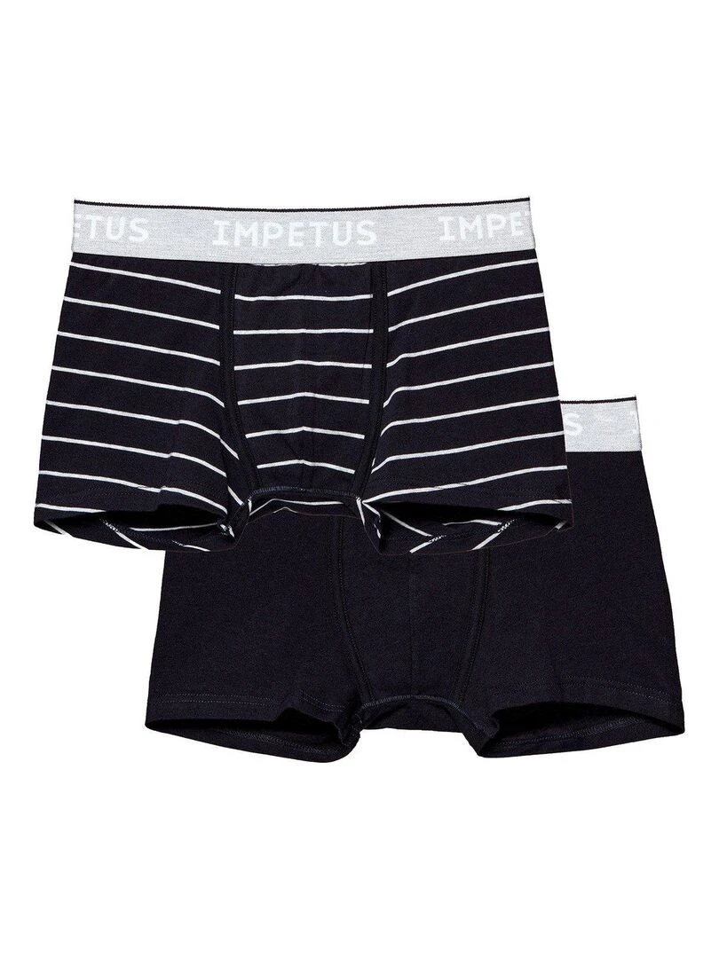 Pack de 2 boxers en coton bio Bleu