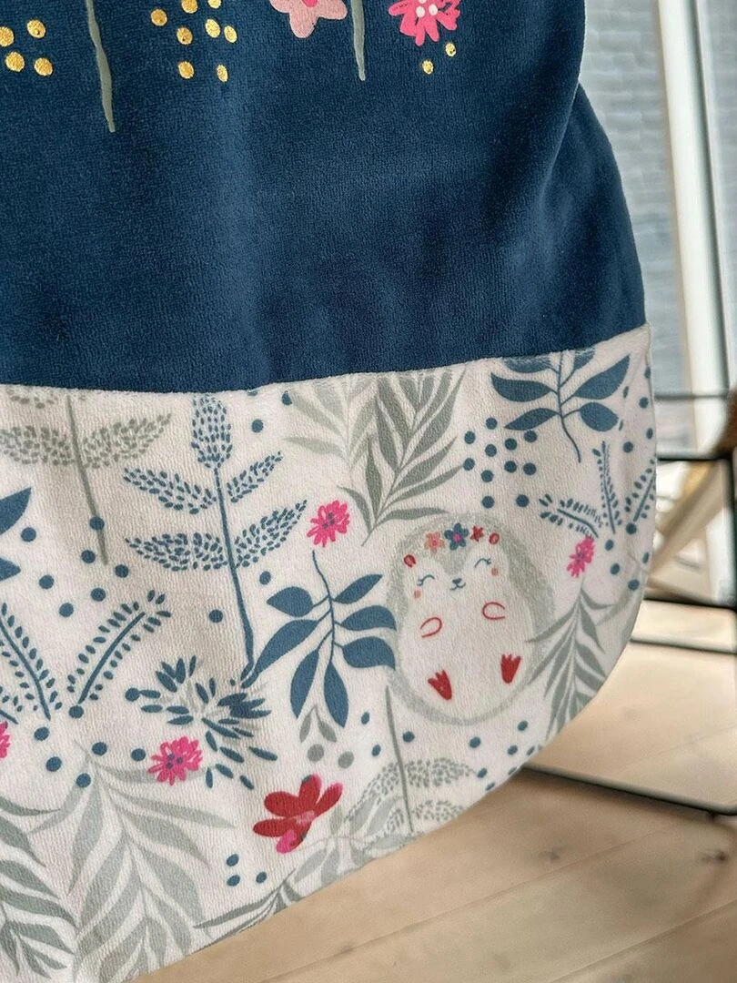 Gigoteuse d'hiver en velours Lina   Bleu