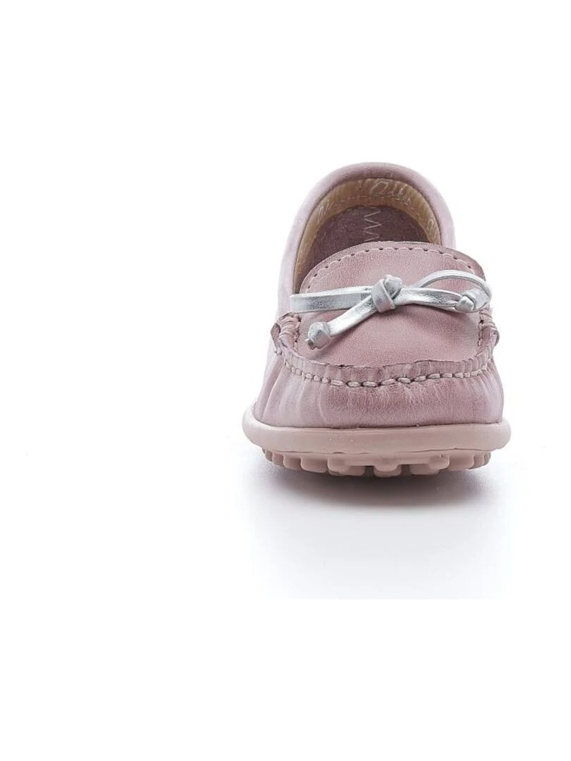 Bateau Cuir Mokine   Rose