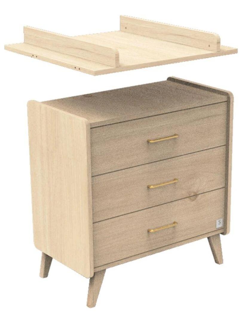 Commode 3 tiroirs Arty   SAUTHON   Marron