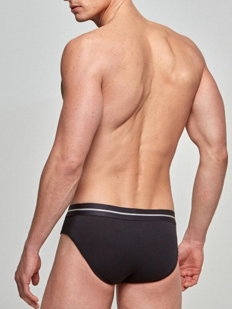 Slip coton stretch Essentials   Noir