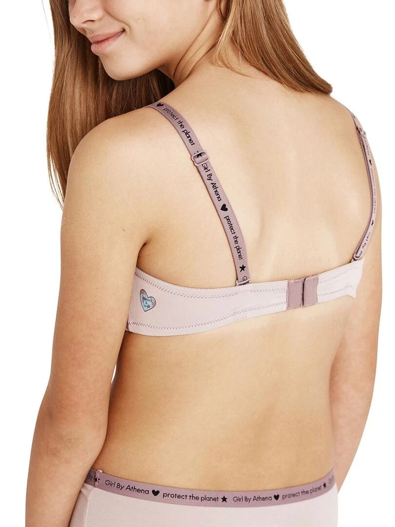 Soutien gorge sans armature fille Micro recyclé Girl by   Beige