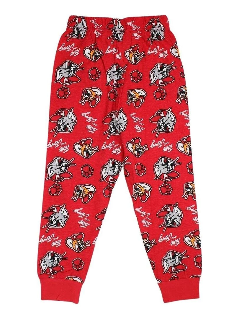 Tom et Jerry   Pyjama garçon imprimé Tom et Jerry en coton   Rouge