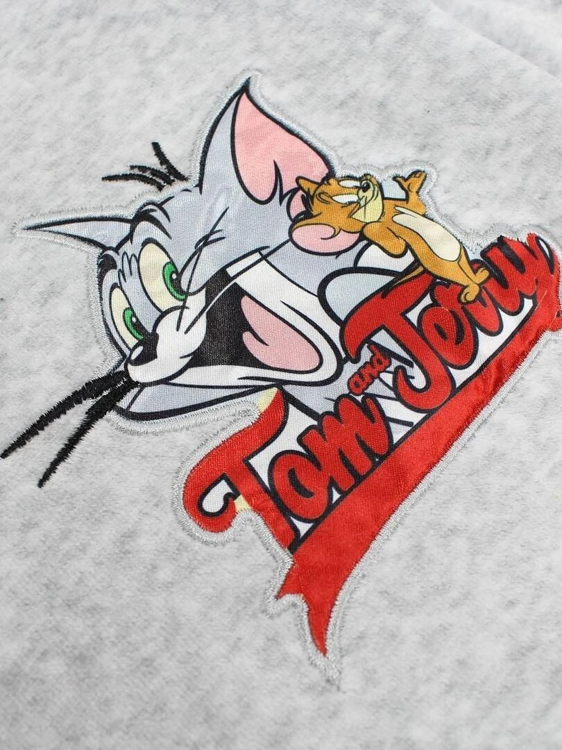 Tom et Jerry   Grenouillere bébé garçon imprimé Tom et Jerry en coton   Gris