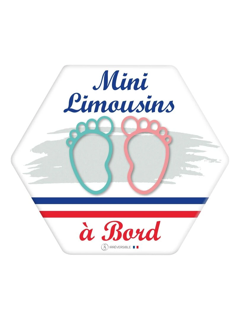Adhésif bébé à bord Mini Limousin Gris