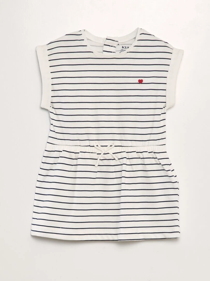 Robe imprimée en jersey Blanc