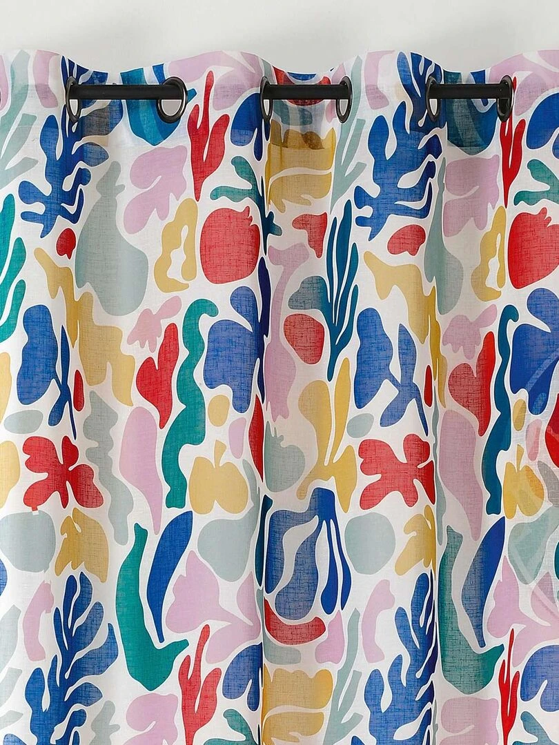 Voilage tamisant et design   Bleu