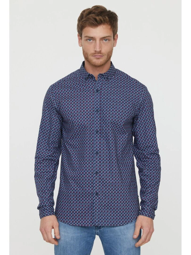 Lee Cooper Chemise manches longues coton regular DELICO Bleu marine